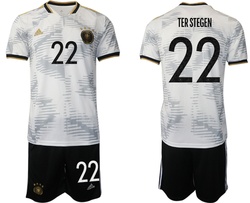 Men 2022 World Cup National Team Germany home white 22 Soccer Jersey